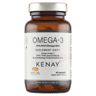 Kenay, Omega-3 EPA/ DHA EZmega Max, 60 kapsułek - zdjęcie produktu