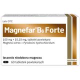 Magnefar B6 Forte 100 mg + 10,10 mg, magnez z witaminą B6, 60 tabletek powlekanych USZKODZONE OPAKOWANIE - miniaturka zdjęcia produktu