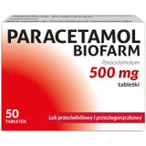 Paracetamol Biofarm 500 mg, 50 tabletek Paracetamol Biofarm 500 mg, 50 tabletek - miniaturka zdjęcia produktu