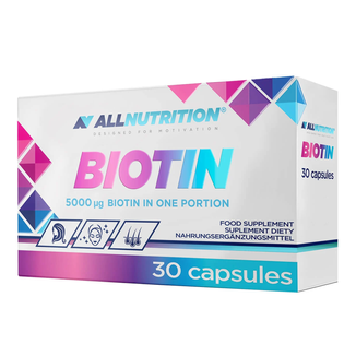 Allnutrition Biotin, biotyna 5000 μg, 30 kapsułek - zdjęcie produktu