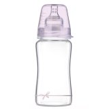 Lovi Diamond Glass, butelka szklana ze smoczkiem dynamicznym, Baby Shower, od 3 miesiąca, 250 ml - miniaturka zdjęcia produktu