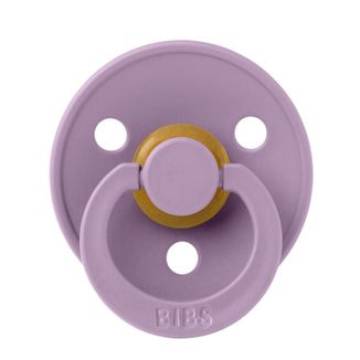 Bibs Colour, smoczek uspokajający, kauczukowy, okrągły, rozmiar M, Lavender, od 6 miesiąca, 1 sztuka - zdjęcie produktu