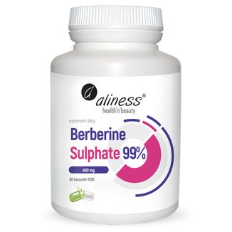 Aliness Berberine Sulphate 99% 400 mg, 60 kapsułek vege - zdjęcie produktu