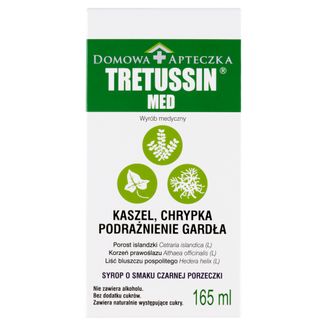 Tretussin Med, syrop, smak czarnej porzeczki, 165 ml - zdjęcie produktu