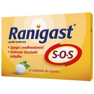 Ranigast SOS, 12 tabletek do ssania - zdjęcie produktu