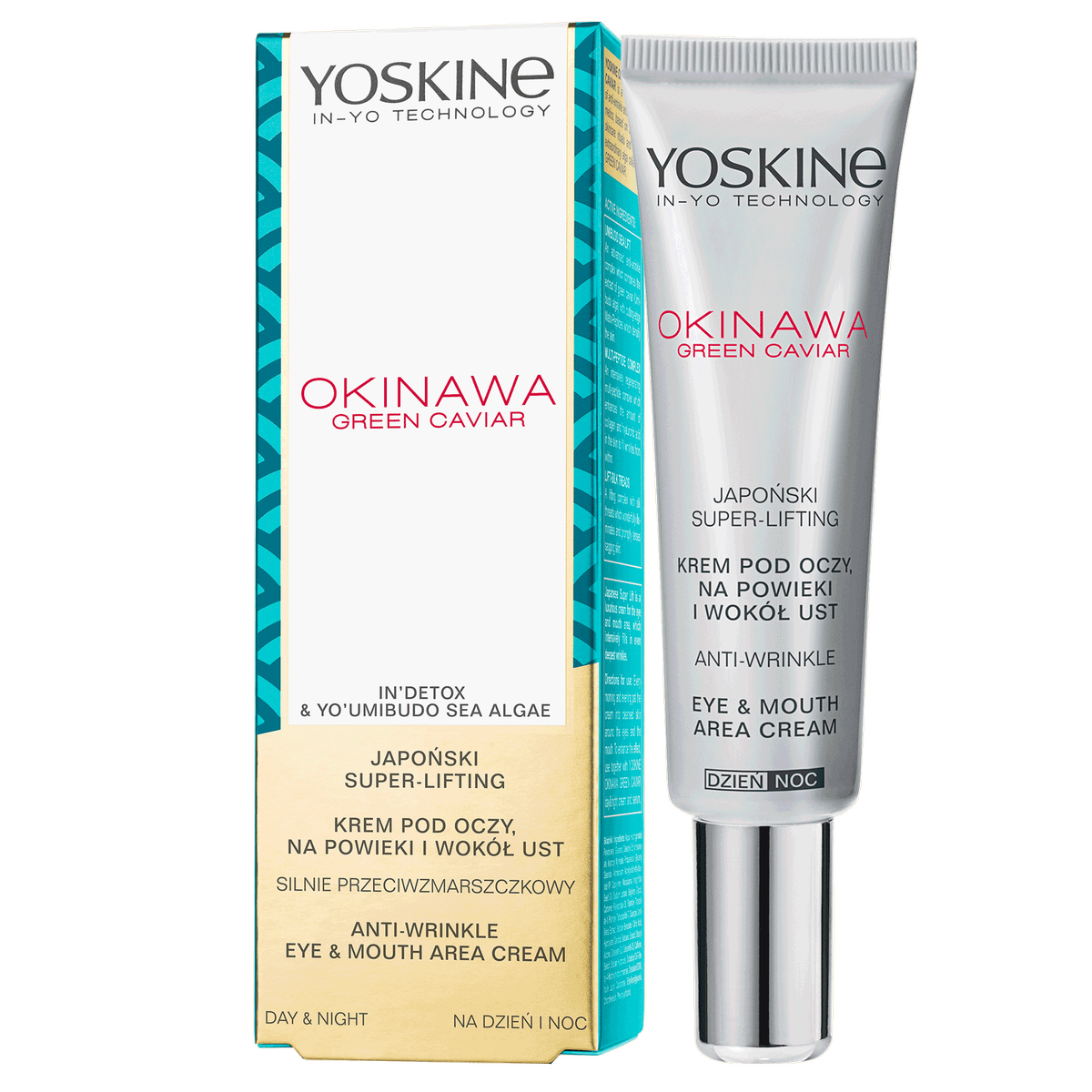 Yoskine Yoskine Okinawa Green Caviar, krem pod oczy, na powieki i wokół ust, 15 ml