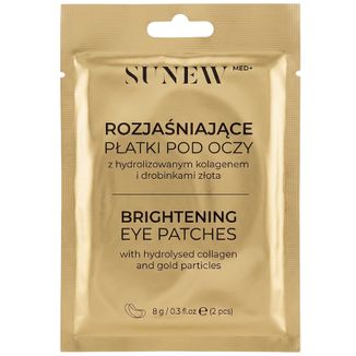 SunewMed+, rozjaśniające płatki pod oczy z hydrolizowanym kolagenem i drobinkami złota, 1 para - zdjęcie produktu