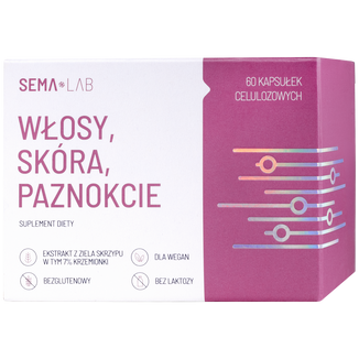 SEMA Lab Włosy, Skóra, Paznokcie, 60 kapsułek celulozowych USZKODZONE OPAKOWANIE - zdjęcie produktu
