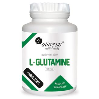 Aliness L-Glutamine, L-glutamina 500 mg, 100 kapsułek vege - zdjęcie produktu