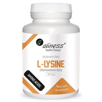 Aliness L-Lysine, L-lizyna 500 mg, 100 kapsułek vege - zdjęcie produktu