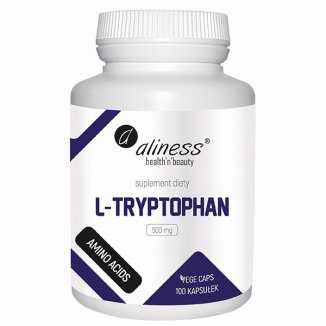 Aliness L-Tryptophan, L-tryptofan 500 mg, 100 kapsułek vege - zdjęcie produktu