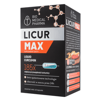 Licur Max, 60 kapsułek USZKODZONE OPAKOWANIE Licur Max, 60 kapsułek USZKODZONE OPAKOWANIE - zdjęcie produktu
