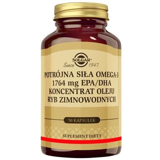 Solgar Potrójna Siła Omega-3 EPA/DHA, 50 kapsułek - zdjęcie produktu