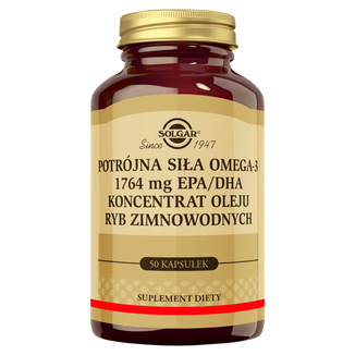 Solgar Potrójna Siła Omega-3 EPA/DHA, 50 kapsułek - zdjęcie produktu
