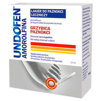 Undofen Amorolfina 50 mg/ ml, lakier do paznokci, leczniczy, 2,5 ml - zdjęcie produktu