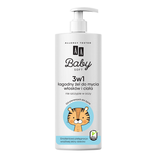 AA Baby Soft, żel do mycia ciała i włosów 3w1, 500 ml KRÓTKA DATA - zdjęcie produktu