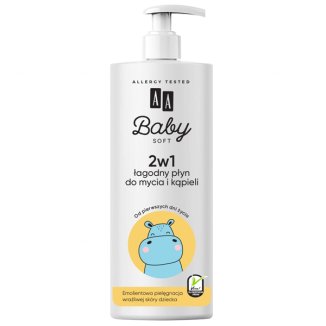 AA Baby Soft, płyn do mycia i kąpieli 2w1, 500 ml - zdjęcie produktu