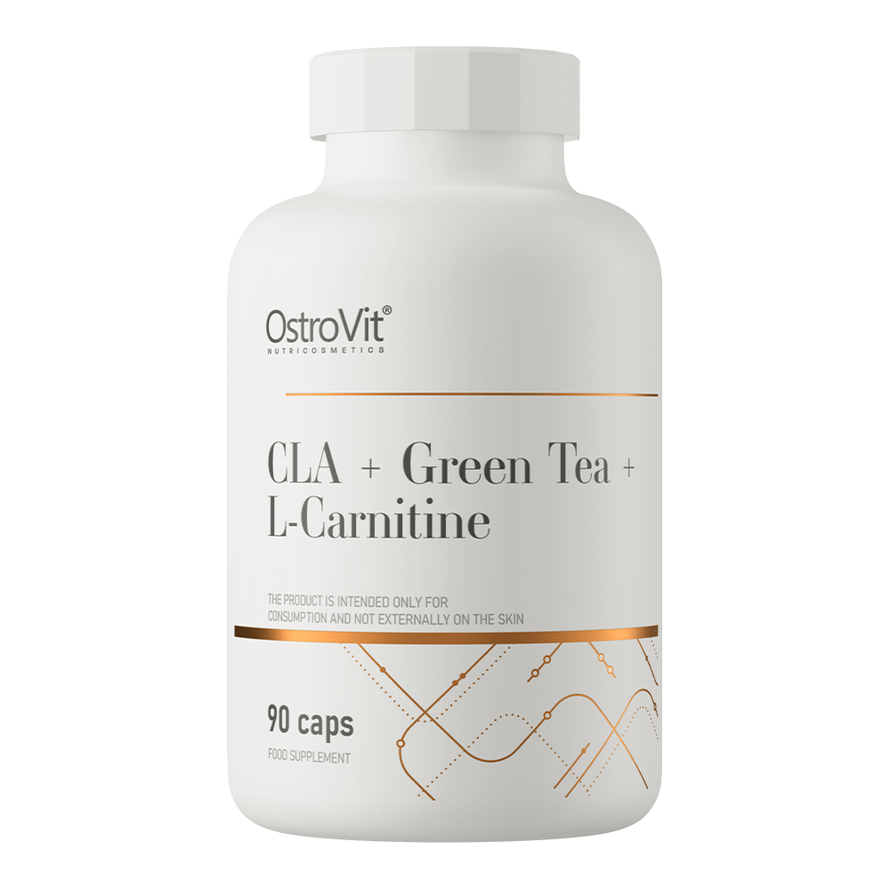 OstroVit CLA + Green Tea + L-Carnitine, 90 kapsułek - cena