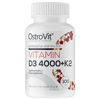 OstroVit, Witamina D3 4000 IU + K2, 100 tabletek - zdjęcie produktu