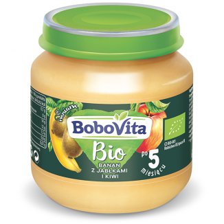 BoboVita Bio Deser, jabłko, banan i kiwi po 5 miesiącu, 125 g - zdjęcie produktu