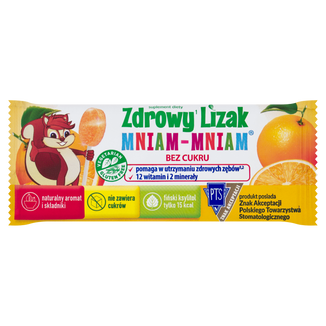 Zdrowy Lizak Mniam-mniam, smak pomarańczowy, 1 sztuka - zdjęcie produktu
