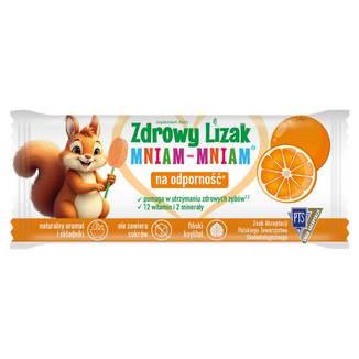 Zdrowy Lizak Mniam-mniam, smak pomarańczowy, 1 sztuka - zdjęcie produktu