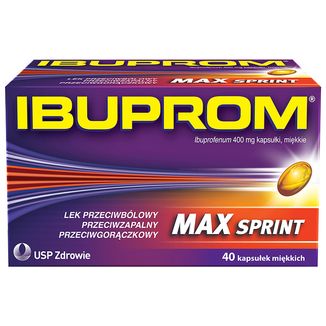 Ibuprom Max Sprint 400 mg, 40 kapsułek miękkich - zdjęcie produktu