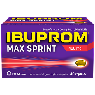 Ibuprom Max Sprint 400 mg, 40 kapsułek miękkich - zdjęcie produktu