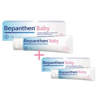 Bepanthen Baby, maść przeciw odparzeniom pieluszkowym dla niemowląt, 100 g + dodatkowo 30 g - zdjęcie produktu