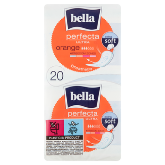 Bella Perfecta Ultra, podpaski higieniczne Extra Soft, anatomiczne, Orange, 20 sztuk - zdjęcie produktu