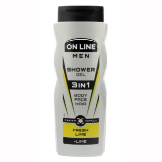 On Line Men 3w1, żel pod prysznic dla mężczyzn, Fresh Lime, 400 ml - zdjęcie produktu