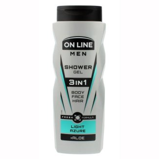 On Line Men 3w1, żel pod prysznic dla mężczyzn, Light Azure, 400 ml On Line Men 3w1, żel pod prysznic dla mężczyzn, Light Azure, 400 ml - zdjęcie produktu