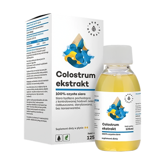 Aura Herbals, Colostrum extrakt 100%, czysta siara bydlęca, 125 ml USZKODZONE OPAKOWANIE - zdjęcie produktu