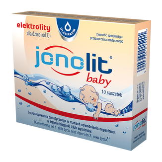 Jonolit baby, elektrolity dla dzieci od urodzenia, 10 saszetek KRÓTKA DATA - zdjęcie produktu