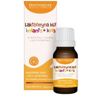 Doctor Life Laktoferyna bLF Infants + Kids 100 mg, krople, 10 ml - zdjęcie produktu