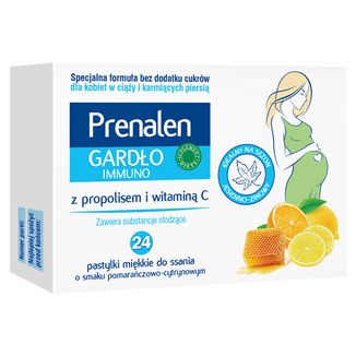 Prenalen Gardło Immuno, 24 pastylki do ssania KRÓTKA DATA - zdjęcie produktu