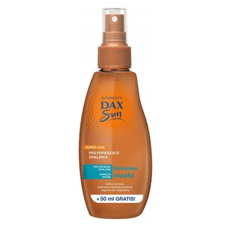 DAX Sun, spray przyspieszający opalanie z masłem kakaowym i olejem kokosowym, 200 ml - zdjęcie produktu