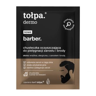 Tołpa Dermo MEN, Barber, chusteczki oczyszczające do twarzy, 8 sztuk - 3 Tołpa Dermo MEN, Barber, chusteczki oczyszczające do twarzy, 8 sztuk - 3 - zdjęcie produktu