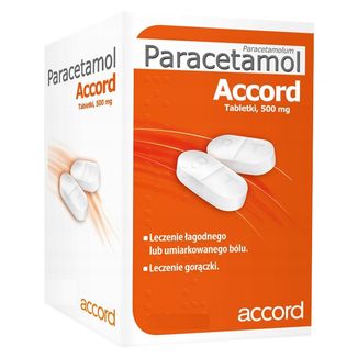 Paracetamol Accord 500 mg, 24 tabletki KRÓTKA DATA - zdjęcie produktu