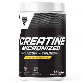 Trec, Creatine Micronized 200 Mesh + Taurine, kreatyna + tauryna, 400 g USZKODZONE OPAKOWANIE - zdjęcie produktu