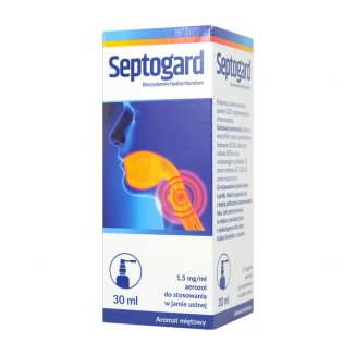 Septogard 1,5 mg/ ml, aerozol do stosowania w jamie ustnej, 30 ml - zdjęcie produktu
