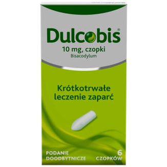 Dulcobis 10 mg, czopki, 6 sztuk - zdjęcie produktu