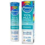 Plusssz 100% Multiwitamina + Magnez, smak mango-pomarańcza, 20 tabletek musujących - miniaturka zdjęcia produktu