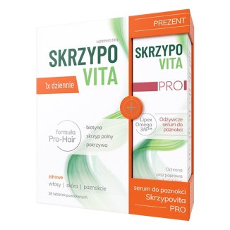 Zestaw Skrzypovita 1 x dziennie, 56 tabletek + odżywcze serum do paznokci, 7 ml w prezencie - zdjęcie produktu