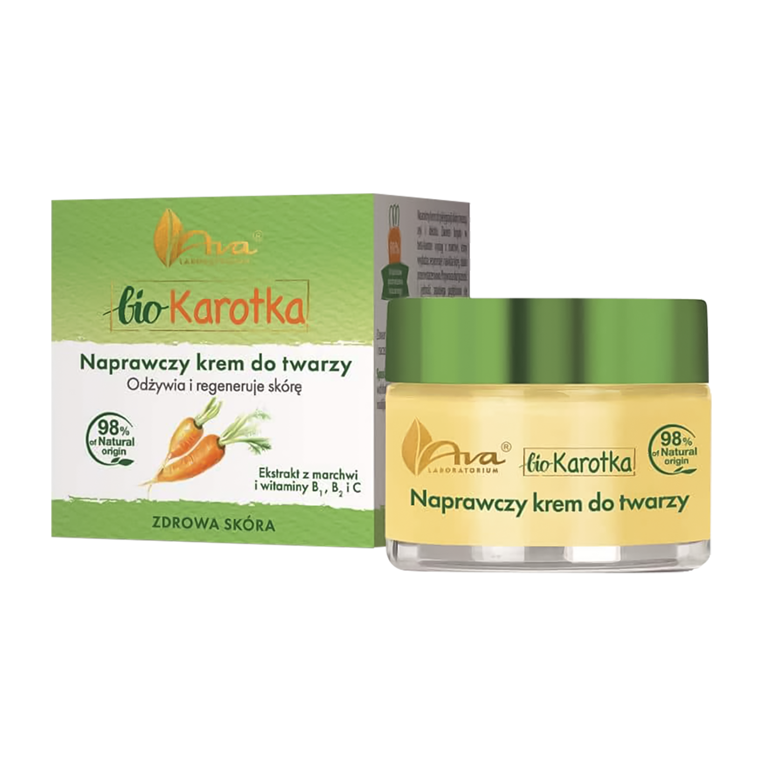 Nieznana AVA Bio Karotka, krem do twarzy, naprawczy, 50 ml