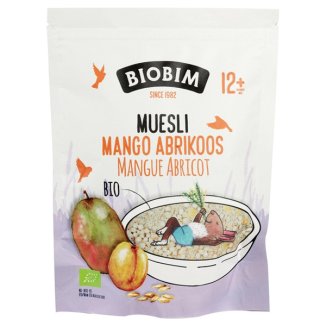 Biobim Kaszka musli Bio, mango i morela, bezmleczna, po 12 miesiącu, 150 g - zdjęcie produktu