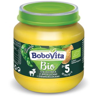 BoboVita, Obiadek Bio, cielęcinka z brokułami i ziemniaczkami, po 5 miesiącu, 125 g - zdjęcie produktu