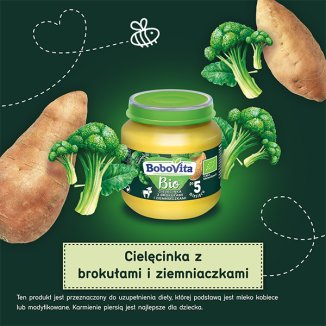 BoboVita, Obiadek Bio, cielęcinka z brokułami i ziemniaczkami, po 5 miesiącu, 125 g - 6 BoboVita, Obiadek Bio, cielęcinka z brokułami i ziemniaczkami, po 5 miesiącu, 125 g - 6 - zdjęcie produktu