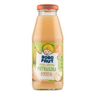 Bobo Frut Sok 100%, jabłko, gruszka i pietruszka, po 6 miesiącu, 300 ml Bobo Frut Sok 100%, jabłko, gruszka i pietruszka, po 6 miesiącu, 300 ml - zdjęcie produktu