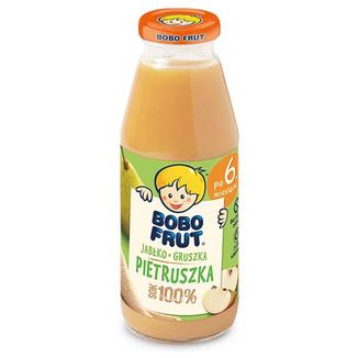 Bobo Frut Sok 100%, jabłko, gruszka i pietruszka, po 6 miesiącu, 300 ml - 2 Bobo Frut Sok 100%, jabłko, gruszka i pietruszka, po 6 miesiącu, 300 ml - 2 - zdjęcie produktu
